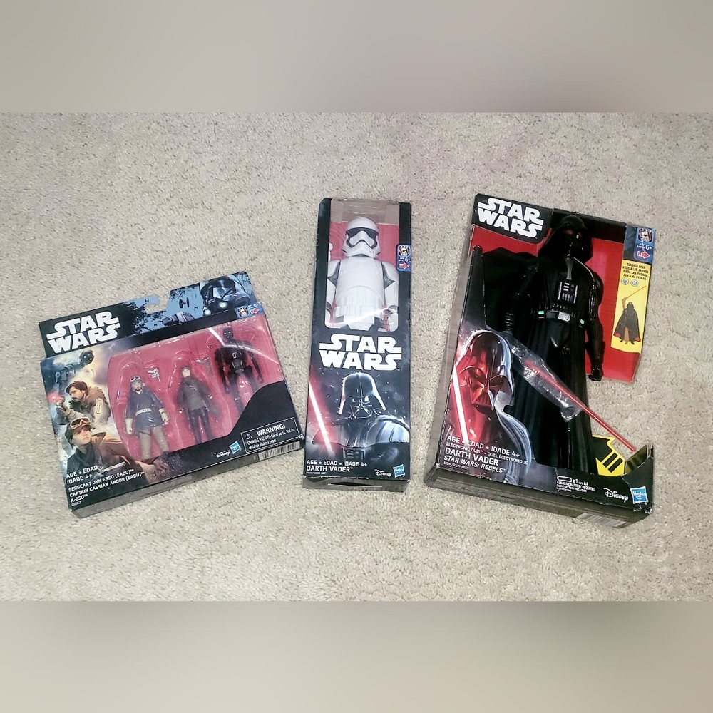 Star Wars Action Figure Collection -Darth Vader, Stormtrooper, Rogue One